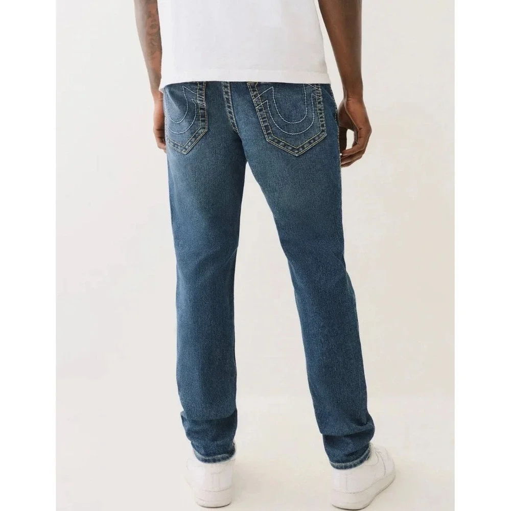 True Religion Rocco Relaxed Skinny Jeans Men's W36 L32 Dark Wash Denim‎